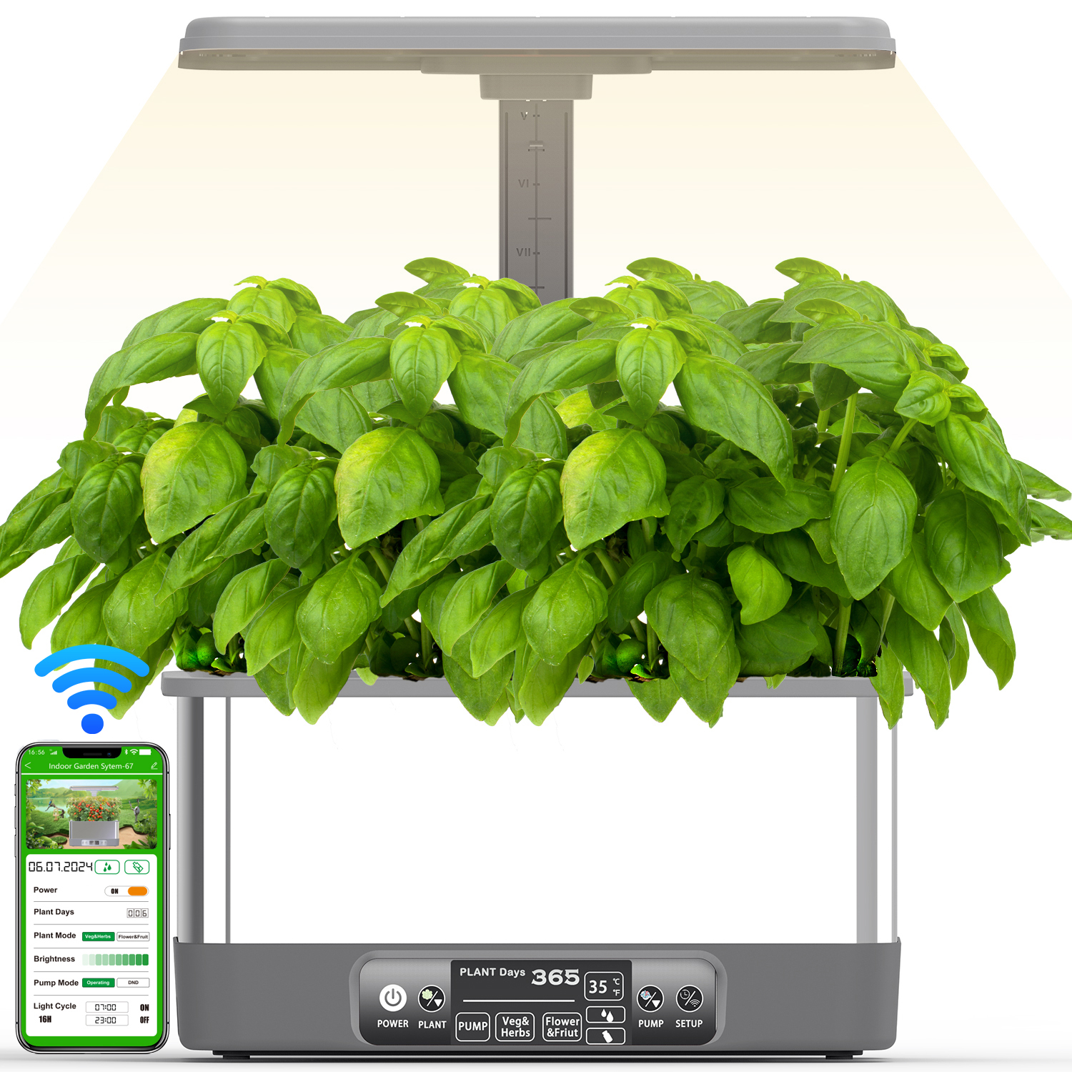 Smart Garden Indoor - Hydroponics Growing System Kits,APP&WiFi 8/Pods Smart