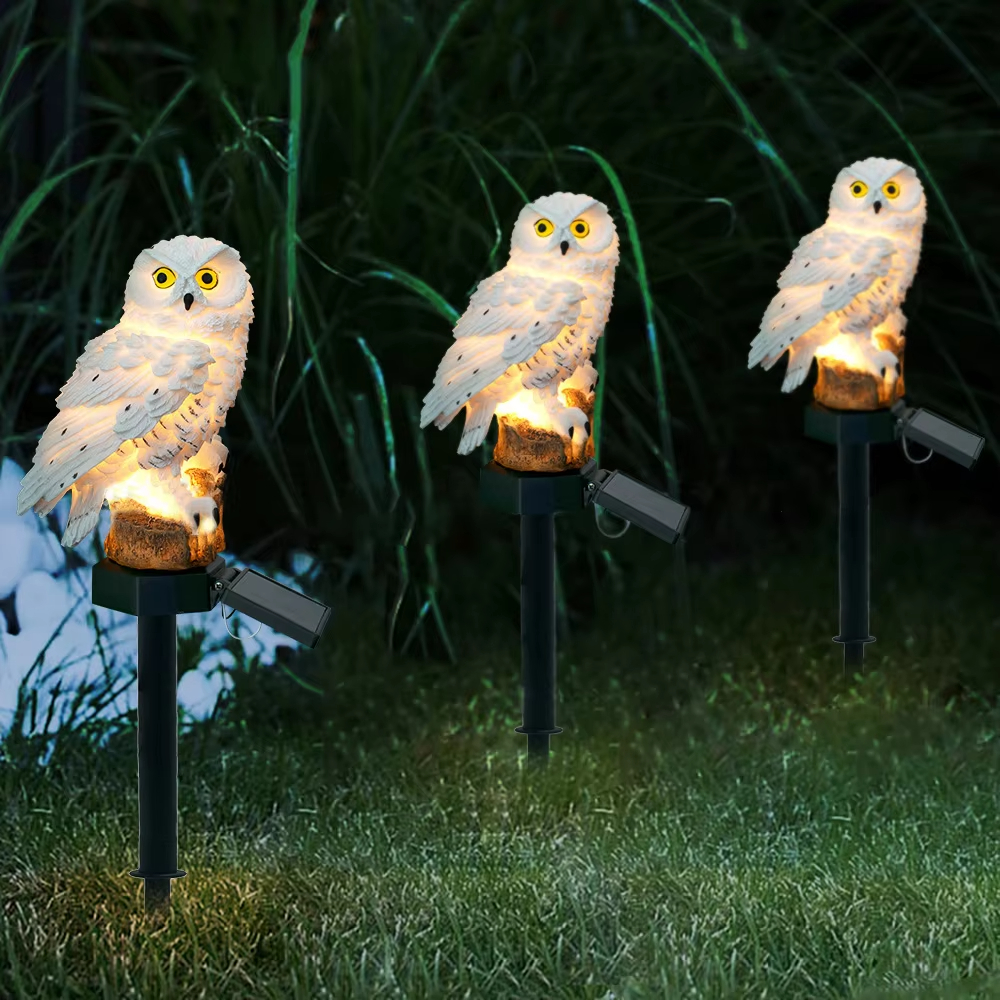 Solar light owl animal sculptu - Smart Zen Garden avis et prix