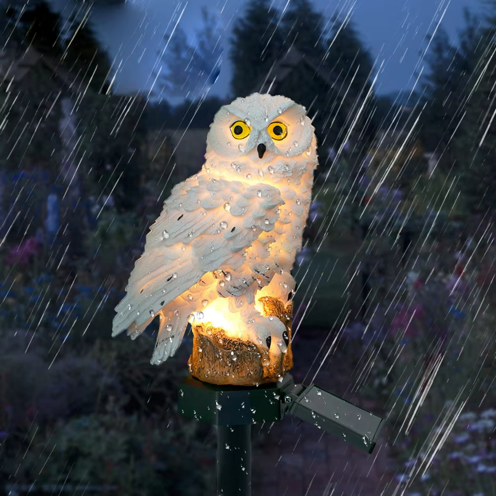 Solar light owl animal sculptu - Smart Zen Garden avis et prix