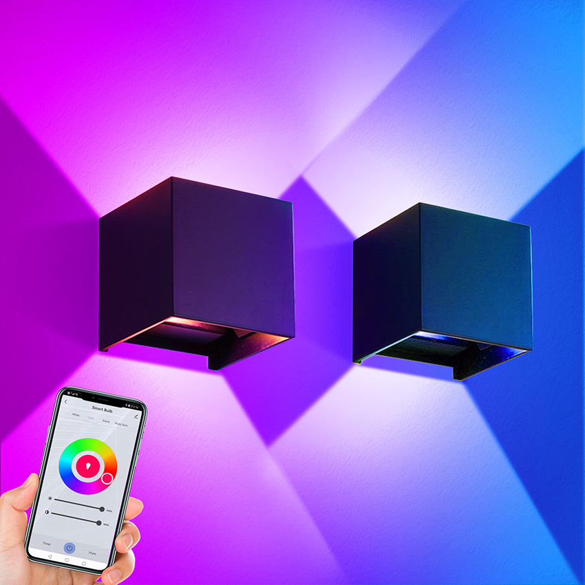 12W LED Outdoor Wall Light RGB - Smart Garden Arduino avis et prix