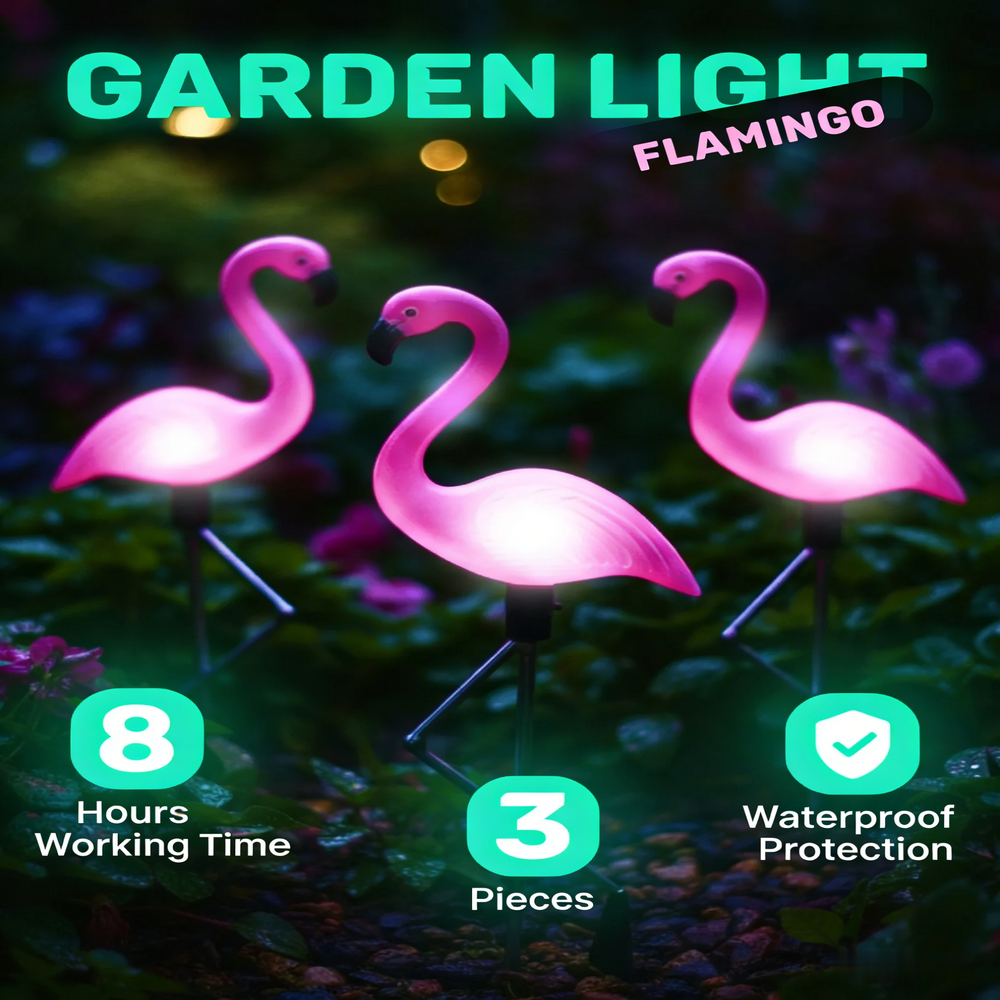 3Pcs Solar Powered Flamingo Gr - Smart Zen Garden avis et prix