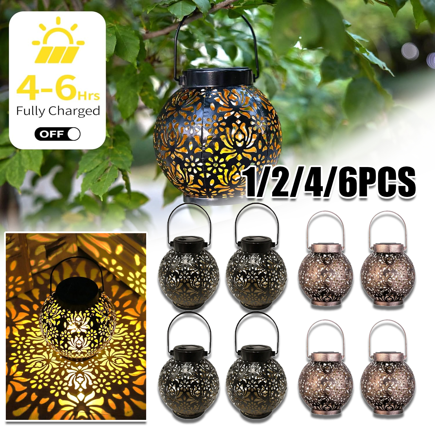 1-6PCS Moroccan Solar Lanterns - Smart Zen Garden avis et prix