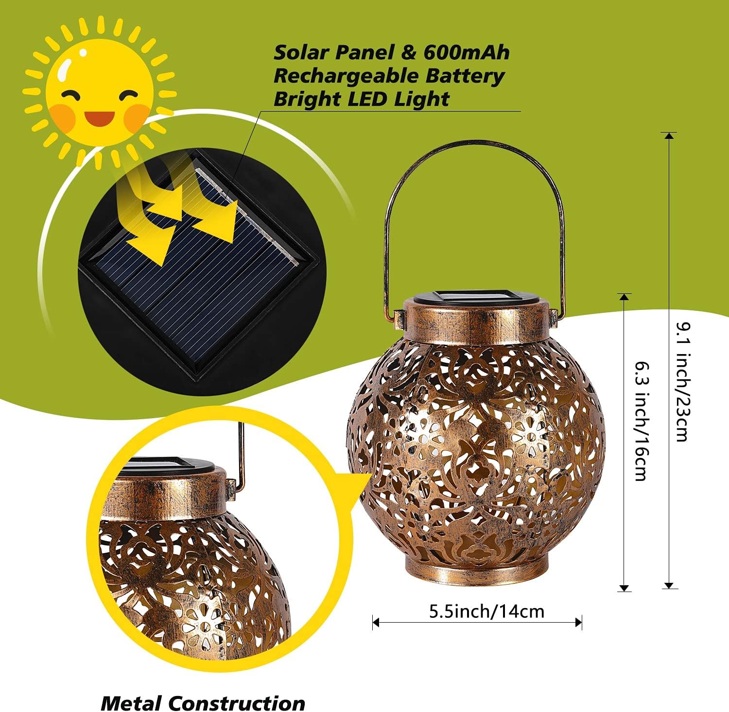 1-6PCS Moroccan Solar Lanterns - Smart Zen Garden avis et prix