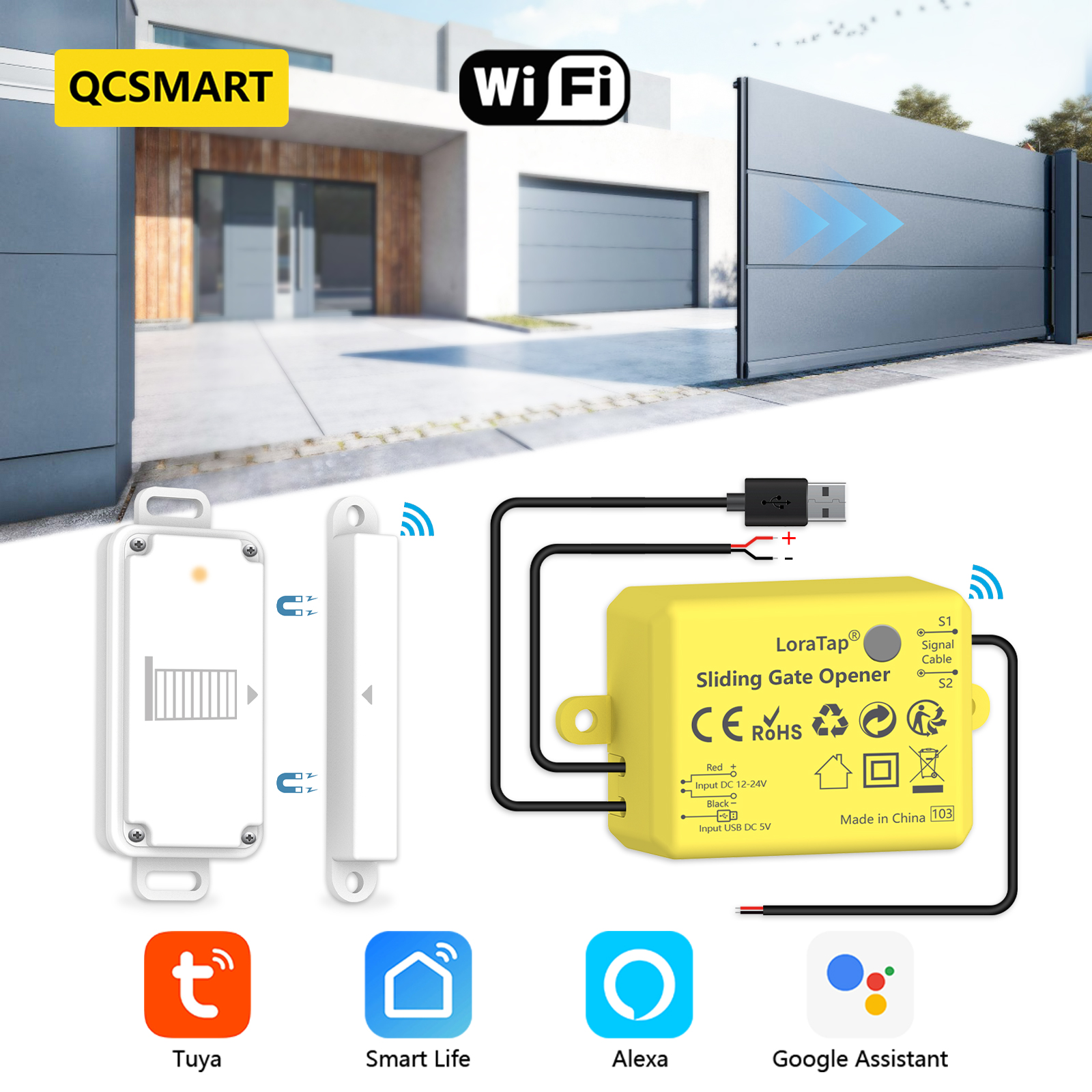 QCSMART Sliding Gate Opener Co - Smart Garden Arduino avis et prix