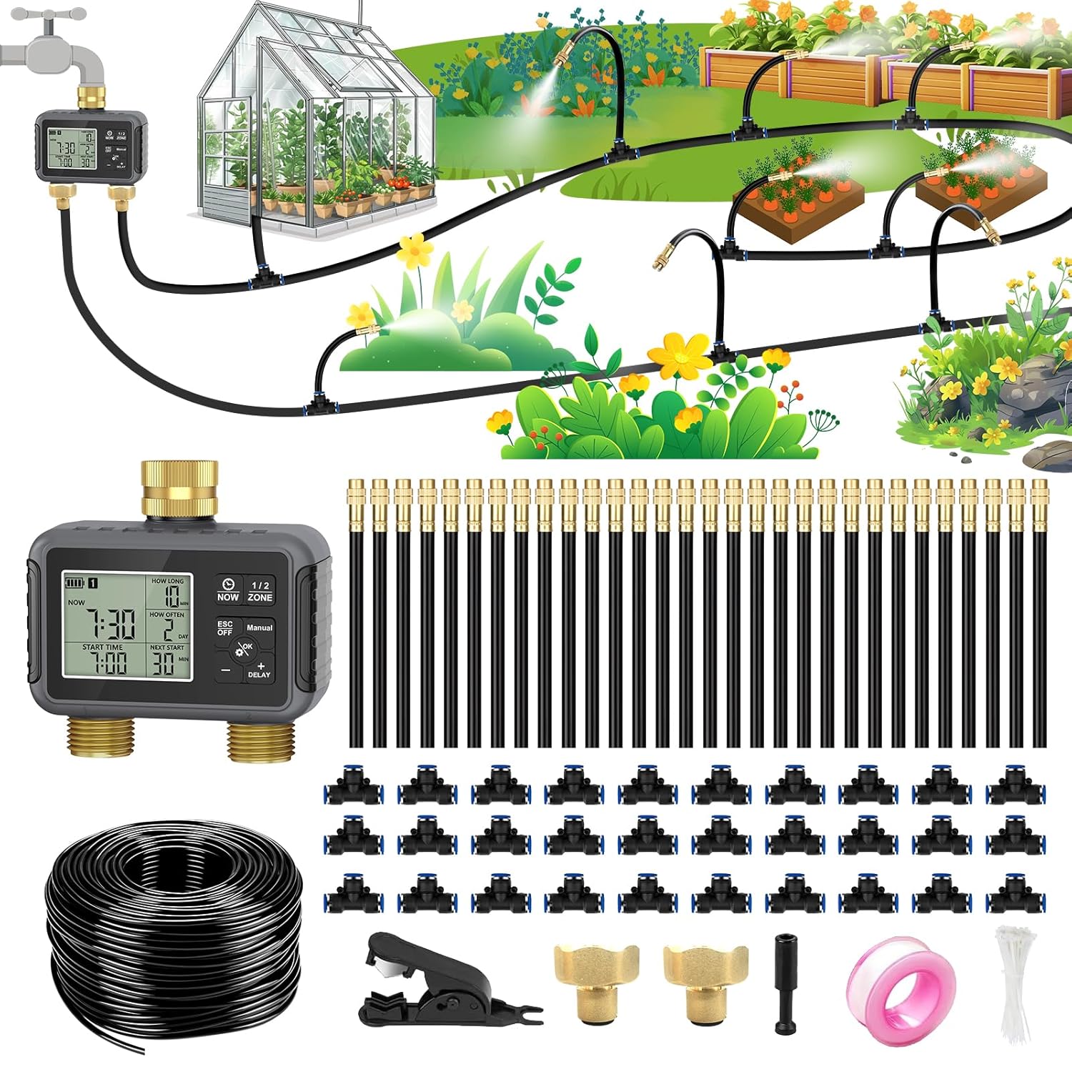 120FT Drip Irrigation System w - Smart Garden Youtube avis et prix