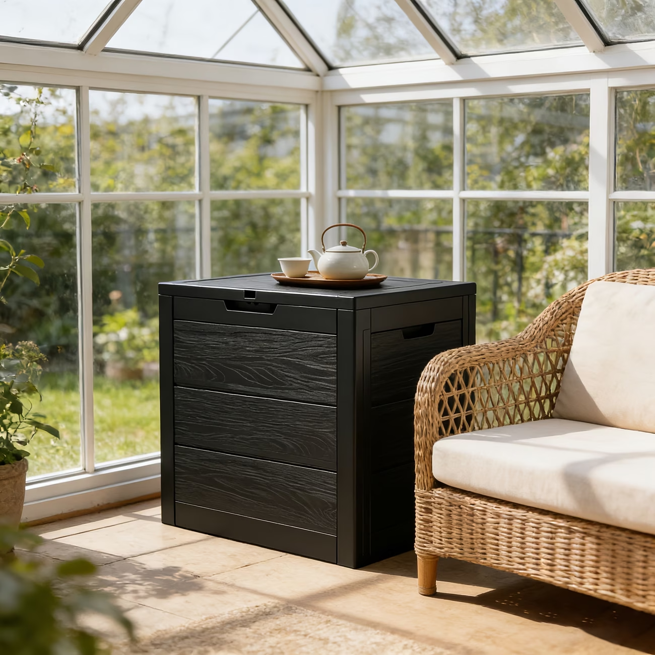 75 Gallon Outdoor Resin Deck S - Smart Garden Storage avis et prix