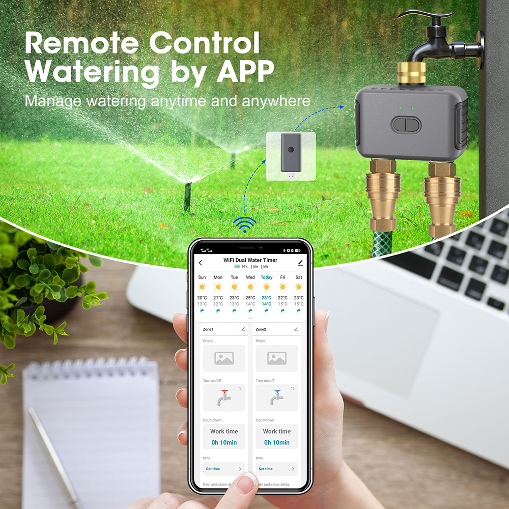 Tuya 2 Zone Watering Timer Gar - Gardena Smart Irrigation Control avis et prix